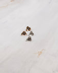 Hydrangea Floral Stud Earrings | Botanical Flower Impression | Handmade Sterling Silver Post Earrings