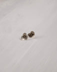 Hydrangea Floral Stud Earrings | Botanical Flower Impression | Handmade Sterling Silver Post Earrings
