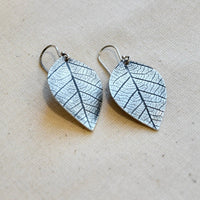Leaf Earring: Sterling Silver or Brass