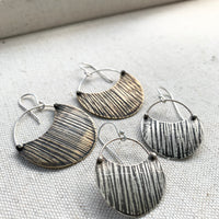 Woodland Crescent Earring: Sterling Silver or Brass