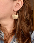 Turning Leaf Crescent Earrings