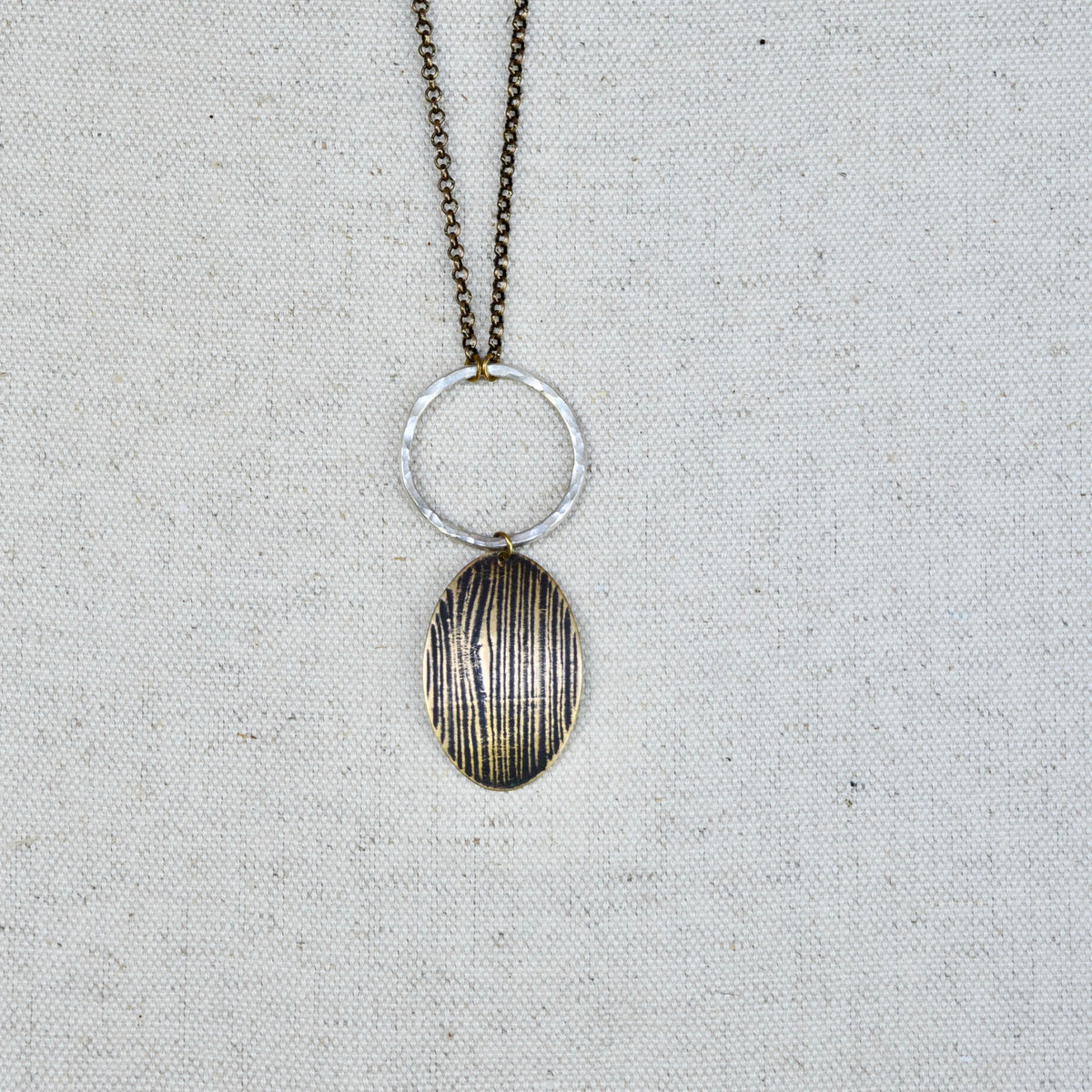 Woodland Moon Necklace: Sterling Silver or Brass