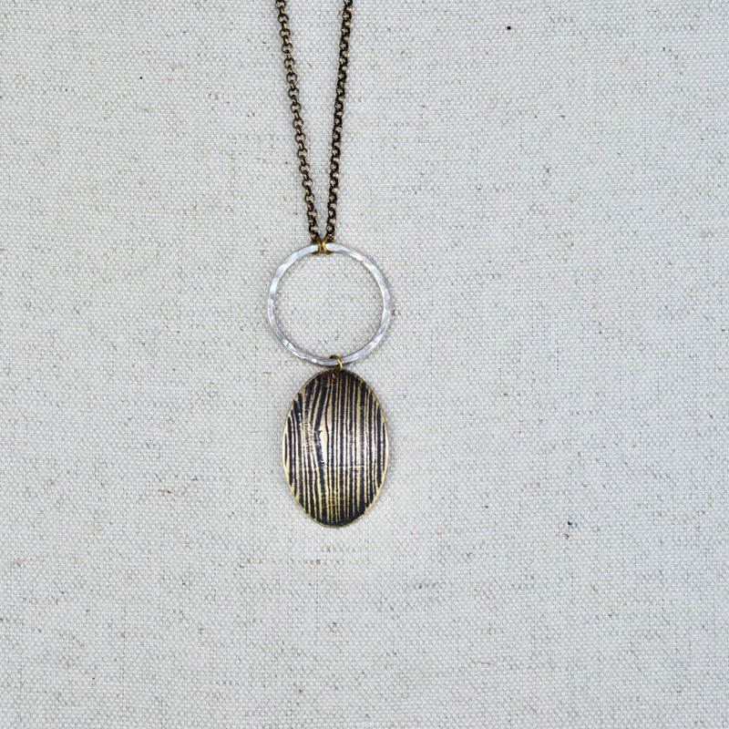 Woodland Moon Necklace: Sterling Silver or Brass
