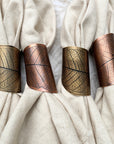 Leaf Impression Napkin Ring | Brass or Copper
