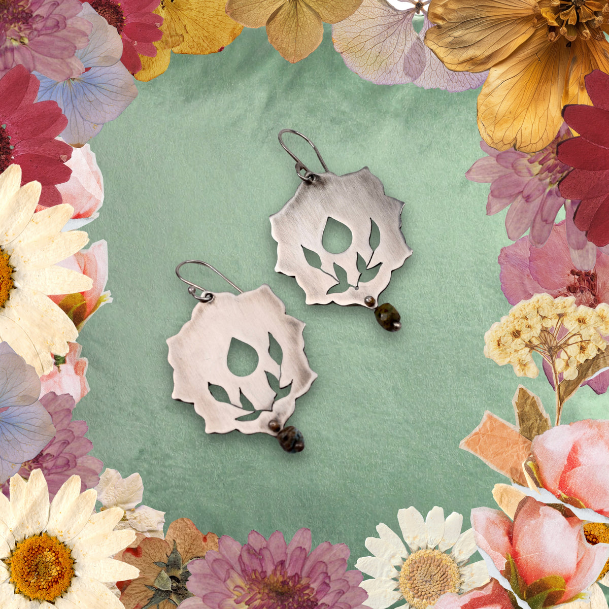 Ride With Me Earrings in Silver (Small) with Turquoise