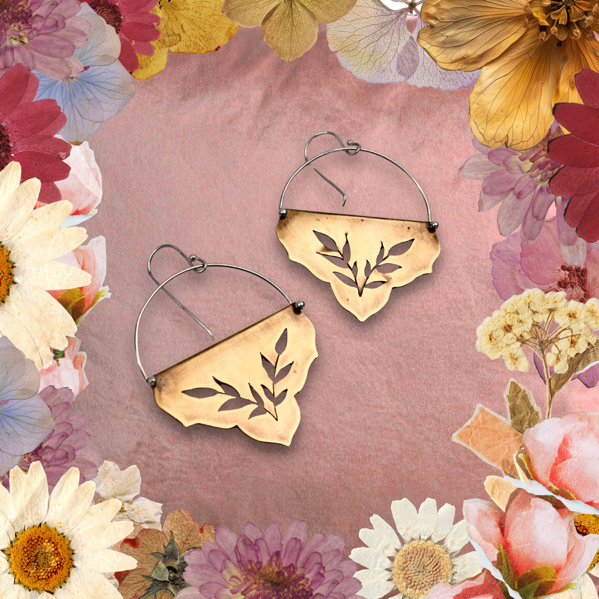 WILD DEVOTION EARRINGS in Brass
