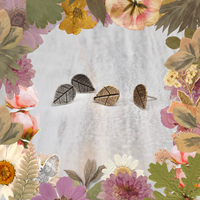 Pressed Leaf Studs