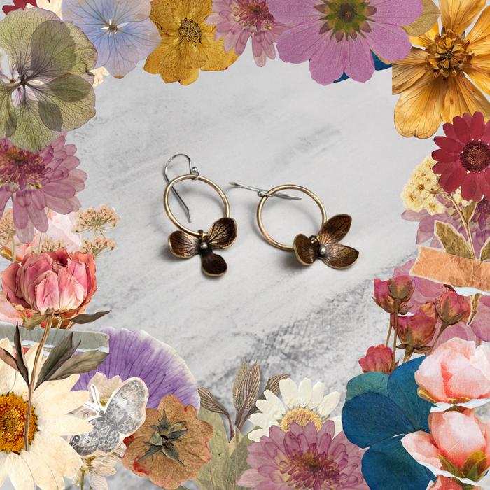 Hydrangea Halo Earrings